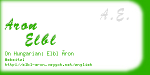 aron elbl business card